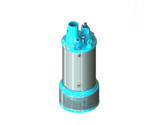 Electrobomba sumergible de achique Guepardo de 27 HP con descarga de 4 a 6 pulgadas y motor trifásico para uso industrial pesado.