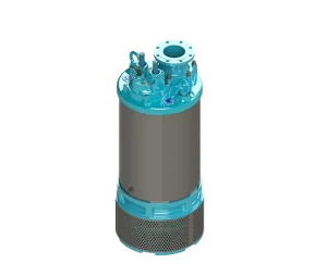 Electrobomba de achique Rhino de 150 HP equipada con arrancador suave y descarga de 8 pulgadas para uso industrial.