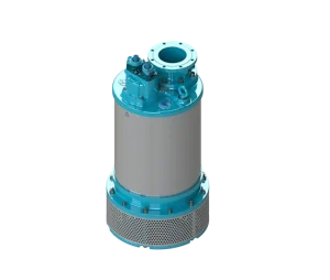 Electrobomba sumergible de achique Rhino de 95 HP con descarga de 8 pulgadas y configuración N-L para minería pesada.